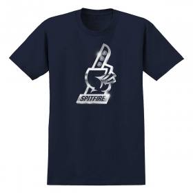 Spitfire Wheels Chrome #1 T-Shirt - Navy
