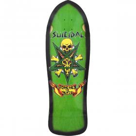 10.125x30.825 Suicidal Skates Possessed To Skate Re-Issue Deck - Black Fade/Lime Stain