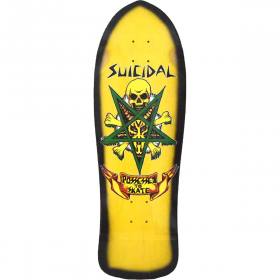 10.125x30.825 Suicidal Skates Possessed To Skate Re-Issue Deck - Black Fade/Yellow Stain