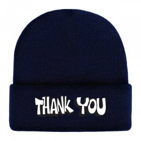 Thank You Skateboards X Hijinx Block Letters Cuff Beanie - Navy