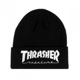 Thrasher Embroidered Logo Cuff Beanie - Black/White