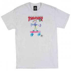 Thrasher Kid Cover T-Shirt - White