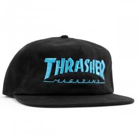 Thrasher Skate Mag Logo Snapback Hat - Black/Blue