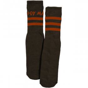 Toy Machine Stripes Crew Socks - Brown