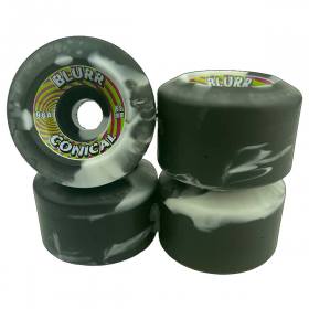 60mm 96a Vision Blurr Re-Issue Wheels -  Black/White Swirl