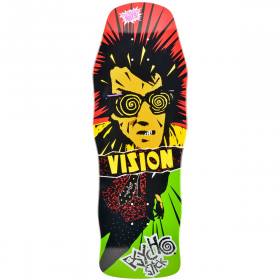 10x29.75 Vision Old School Psycho Stick Re-Issue Concave Deck - Rasta