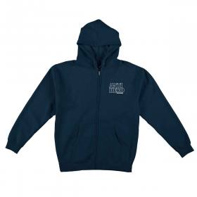 Antihero Lil Blackhero Outline Embroidered Zip-Up Hoodie - Navy/White