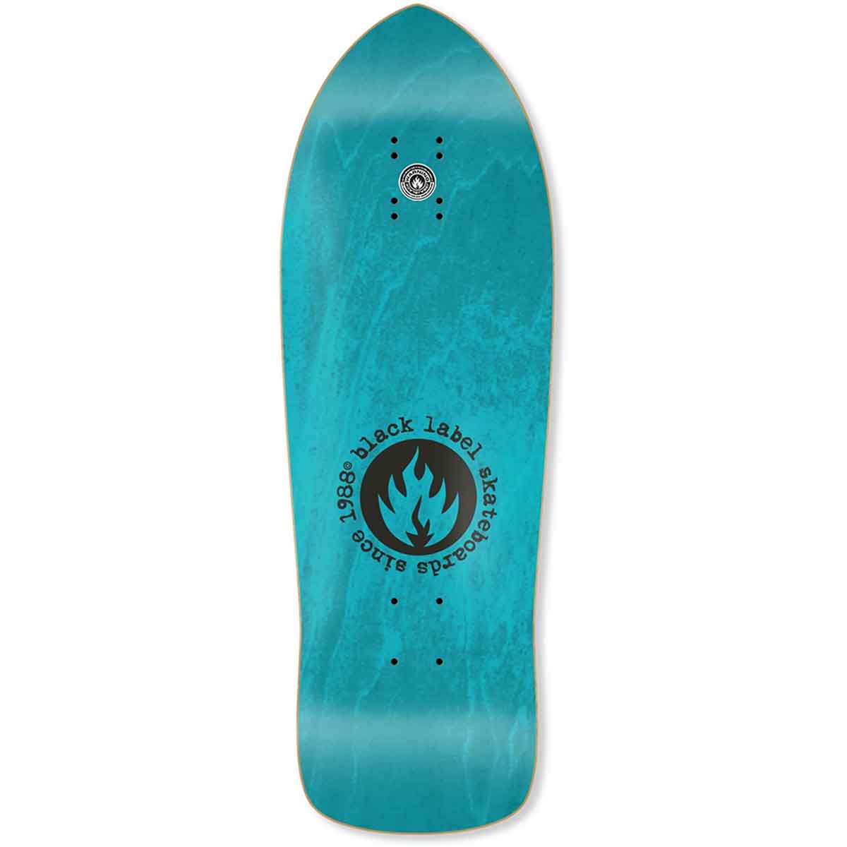 10.25x31.5 Black Label 35 Years Can 1989 Riky Shape Deck - Aqua Stain