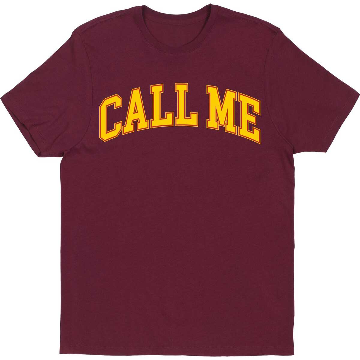 Call Me 917 Skateboards Call Me T-Shirt - Burgundy | SoCal Skateshop