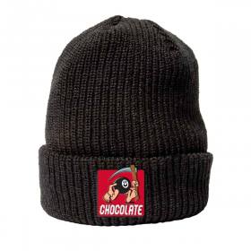 Chocolate Eightballer Cuff Beanie - Black