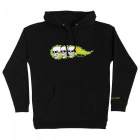 Creature 3 Skulls Pullover Hoodie - Black