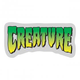 Creature Logo Clear Mylar Sticker - Assorted Colors 2" x 1"