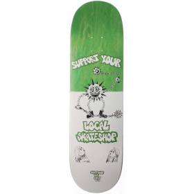 8.06x31.8 Deluxe Support Your Local Skateshop Deck - Green Stain