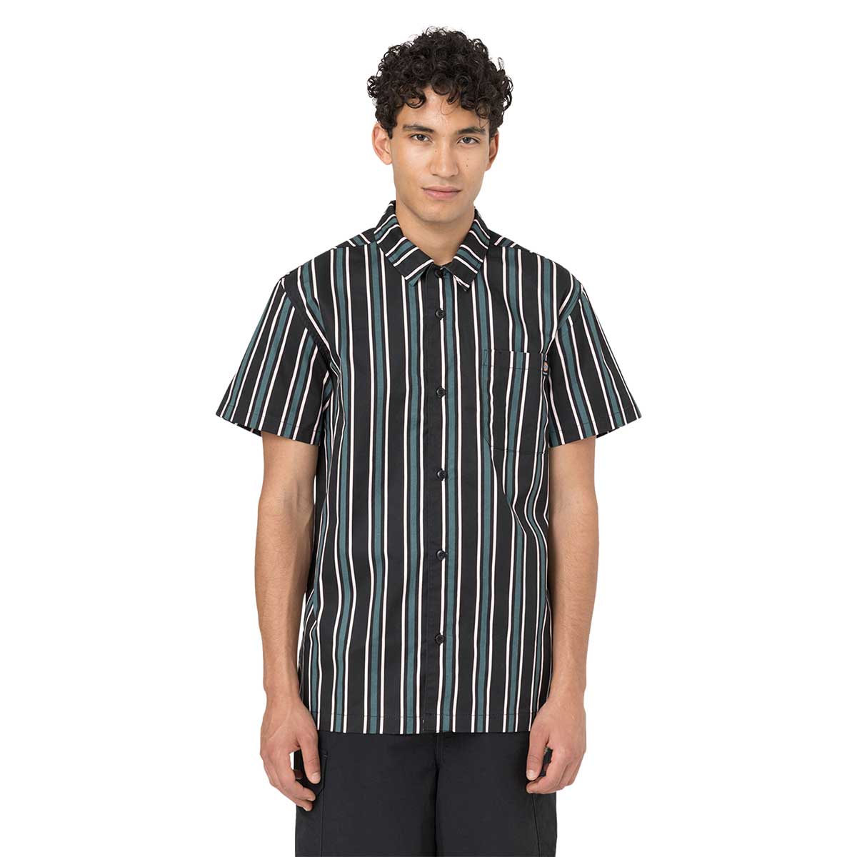Dickies Skateboarding Cooling Relaxed Fit Striped Button Up Shirt