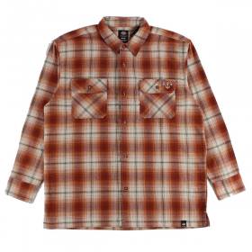 Dickies Skate Ronnie Sandoval Brushed Flannel Shirt - Burnt Ombre Plaid