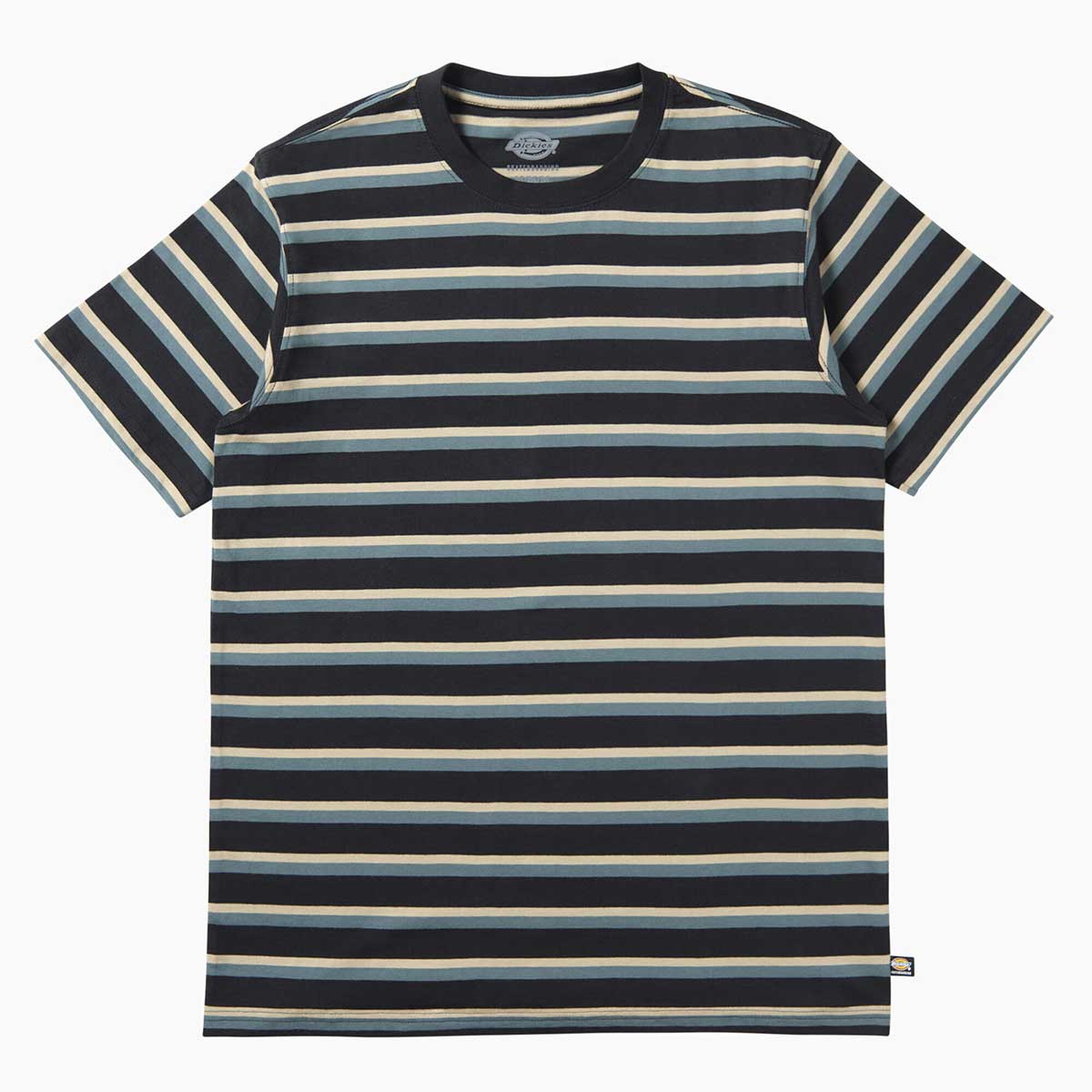 Dickies Skateboarding Striped T-Shirt - Black/Lincoln Green Stripe ...