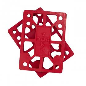 1/2" Hard Dogtown Truck Risers - Red