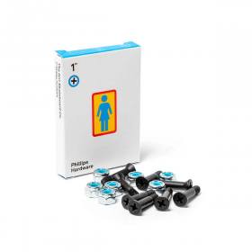 1" Phillips Girl Longneck Hardware - Black/Silver/Blue