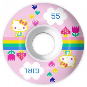 55mm 99a Girl Sanrio Kawaii Arcade Staple Wheels - White