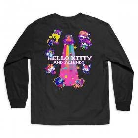 Girl Sanrio Kawaii Arcade Friends Long Sleeve T-Shirt - Black