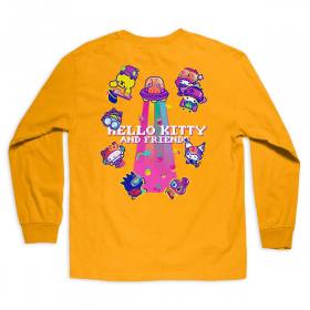 Girl Sanrio Kawaii Arcade Friends Long Sleeve T-Shirt - Gold