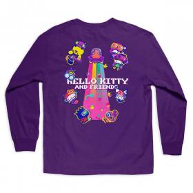 Girl Sanrio Kawaii Arcade Friends Long Sleeve T-Shirt - Purple