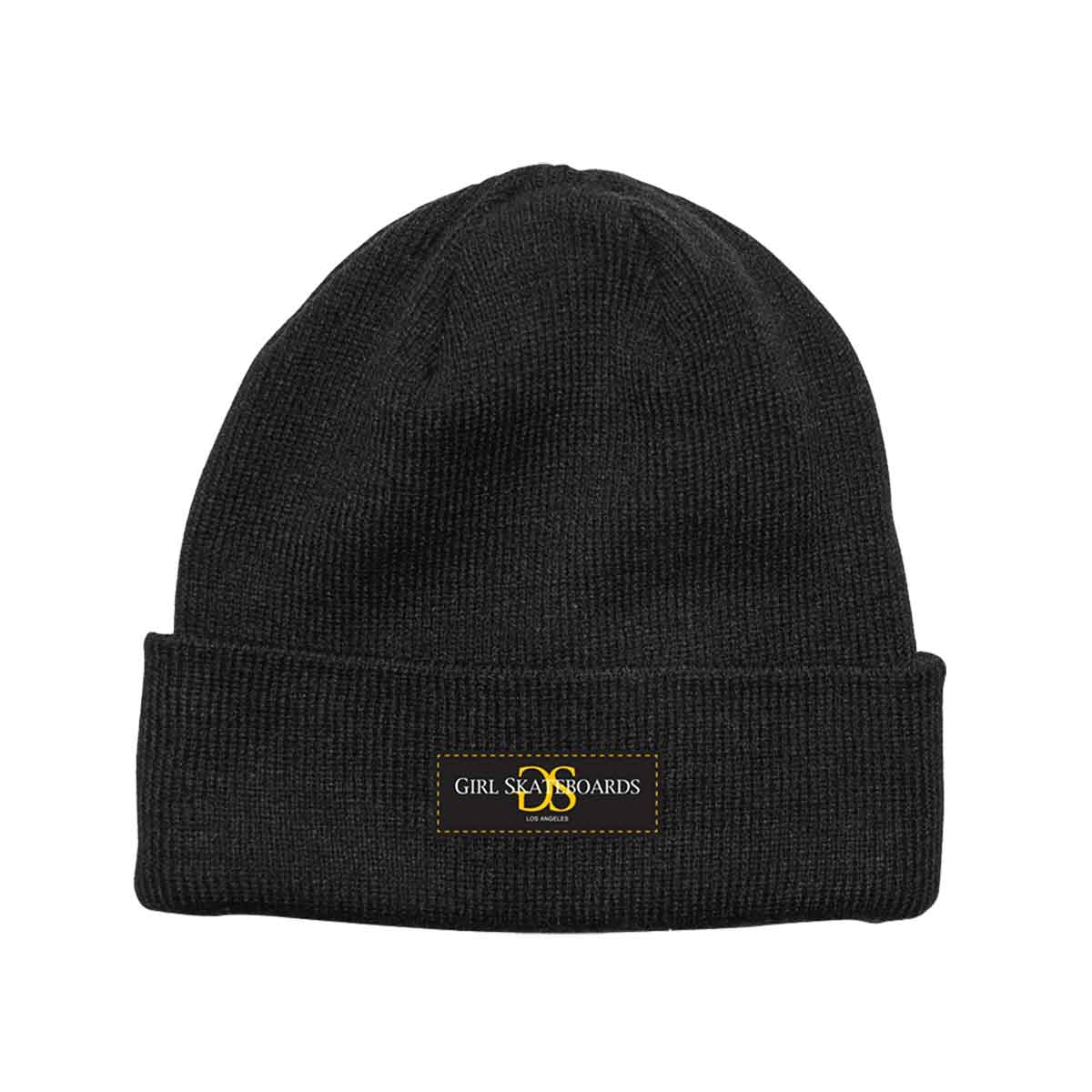 Girl Skateboards GSLA Patch Cuff Beanie - Black | SoCal Skateshop