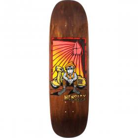 9x33 H-Street Matt Hensley & Bob Hickman Guest Art Deck - Brown Stain/Red Graphic