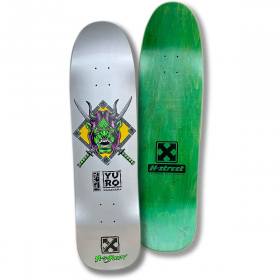 9x32.3 H-Street Yuro Nagahara Samurai Shaped  Deck - Silver