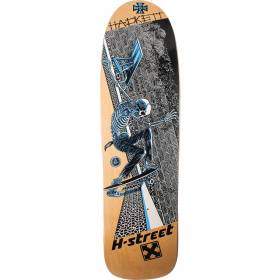 9.5x34 H-Street x Deathbox Dave Hackett Slash XL Shaped Deck - Natural/Blue