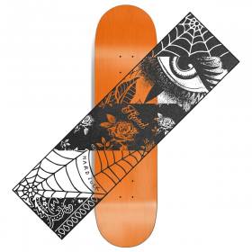 9x33 Hard Luck MFG Mash Up Transparent Graphic Griptape - Black