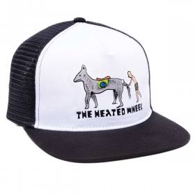 The Heated Wheel Sire Mesh Trucker Hat - White/Black