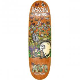 8.88x31.75 Heroin Avi Guest Egg Shaped Deck - Orange Stain