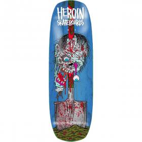 9.9x31.75 Heroin Double Shovel Helmet Shaped Deck - Blue Stain