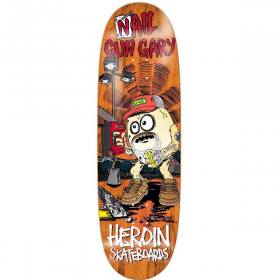 9.75x32 Heroin Nail Gun Gary Egg Shaped Deck - Orange Stain
