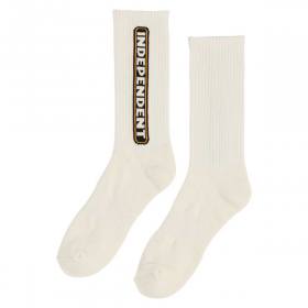 Independent Trucks Bar Logo Crew Socks - Off White