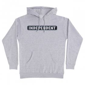 Independent Trucks Bar Logo Heavyweight Pullover Hoodie - Grey Heather