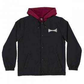 Independent Trucks Span Hooded Windbreaker Jacket - Black/Burgundy