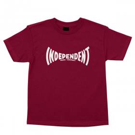 Independent Trucks Span Youth T-Shirt - Cardinal Red w/ White