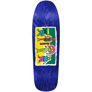 9.81x32.06 Krooked Gonz Family Affair Shaped Deck - Blue Stain