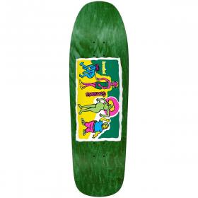 9.81x32.06 Krooked Gonz Family Affair Shaped Deck - Green Stain