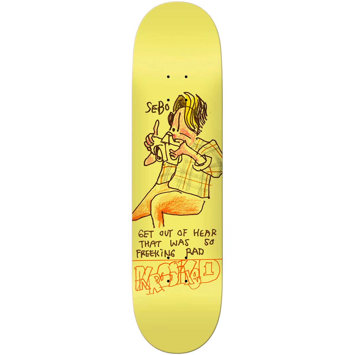 Krooked Sebo Walker Freaking Rad Skateboard Deck - | SoCal Skateshop
