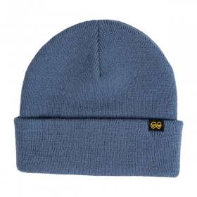 Krooked Eyes Clip Cuff Beanie - Blue/Gold