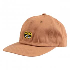 Krooked Eyes Strapback Hat - Tan/Gold
