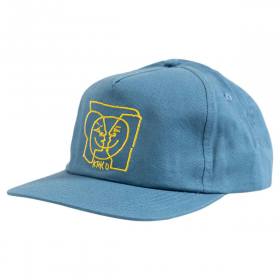 Krooked Moonsmile Raw Snapback Hat - Blue