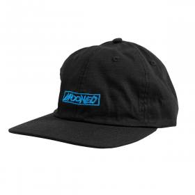 Krooked Moonsmile Script Snapback Hat - Black/Blue
