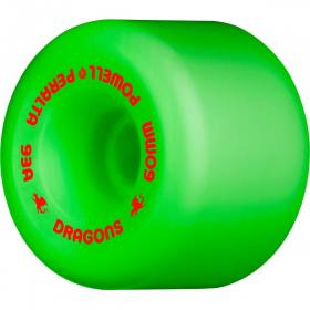 60mm 93a Powell Peralta Dragon Formula Wheels - Green
