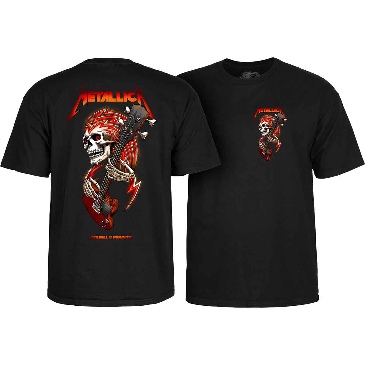 frakke etik roterende Powell Peralta OG Metallica Collab T-Shirt - Black | SoCal Skateshop