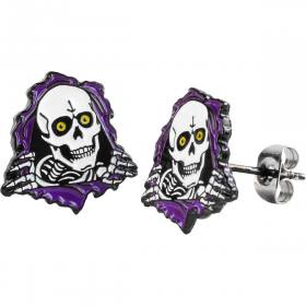 Powell Peralta Ripper Earrings - Purple