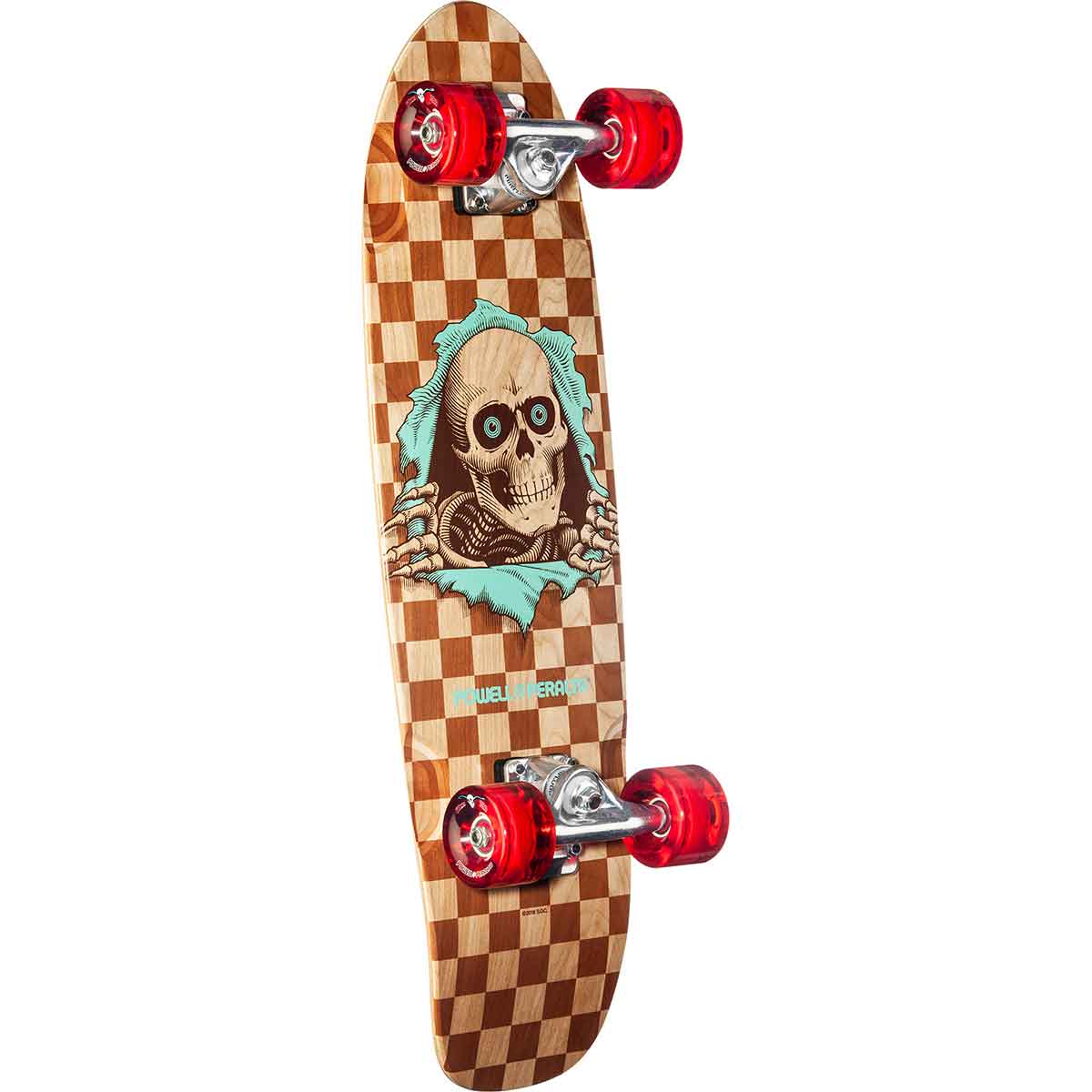 Powell Peralta Sidewalk Surfer Natural Checker Ripper Cruiser Complete  Skateboard - 8.37x28.2